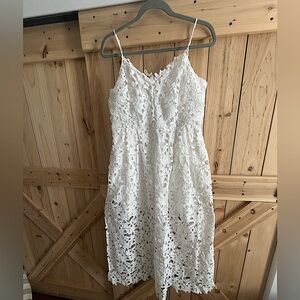 Lace Detailed White Dress